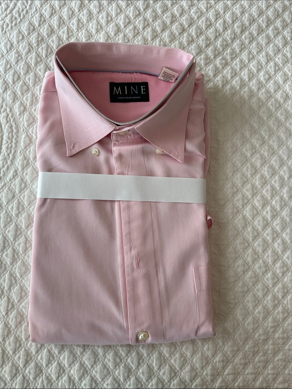 MINE Men's Light Pink Dress Shirt
